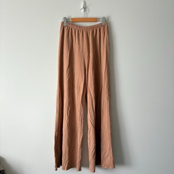 Aerie Offline Ott Fleece Super Wide Leg Lounge Sweat Pant Beach Tan Size Small - Picture 6 of 11